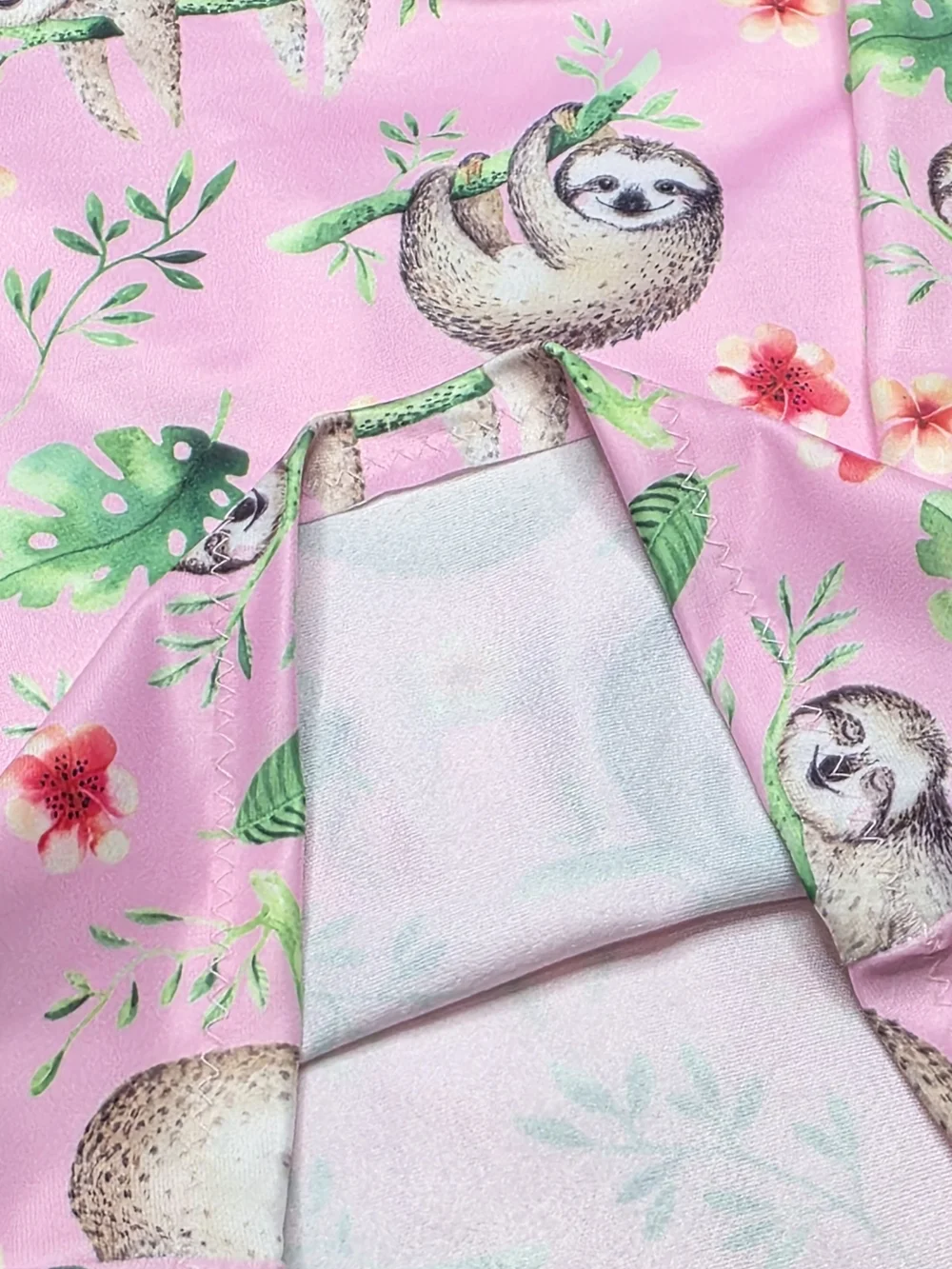 Girls' 18m Pink Sloth Print Long Sleeve Rashguard